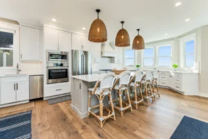 Kitchen with Wood Floors inside one of our South Haven Lake Michigan Vacation Rentals