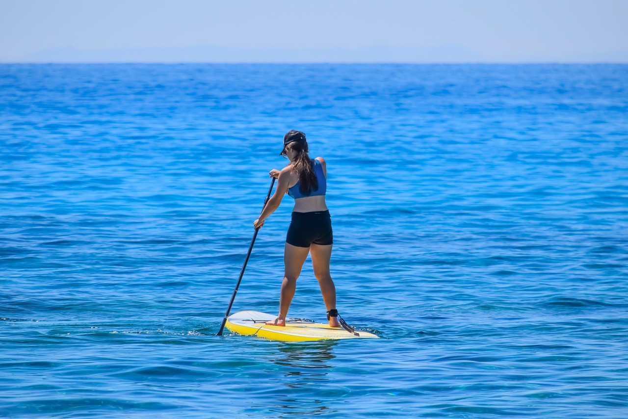 paddleboarding