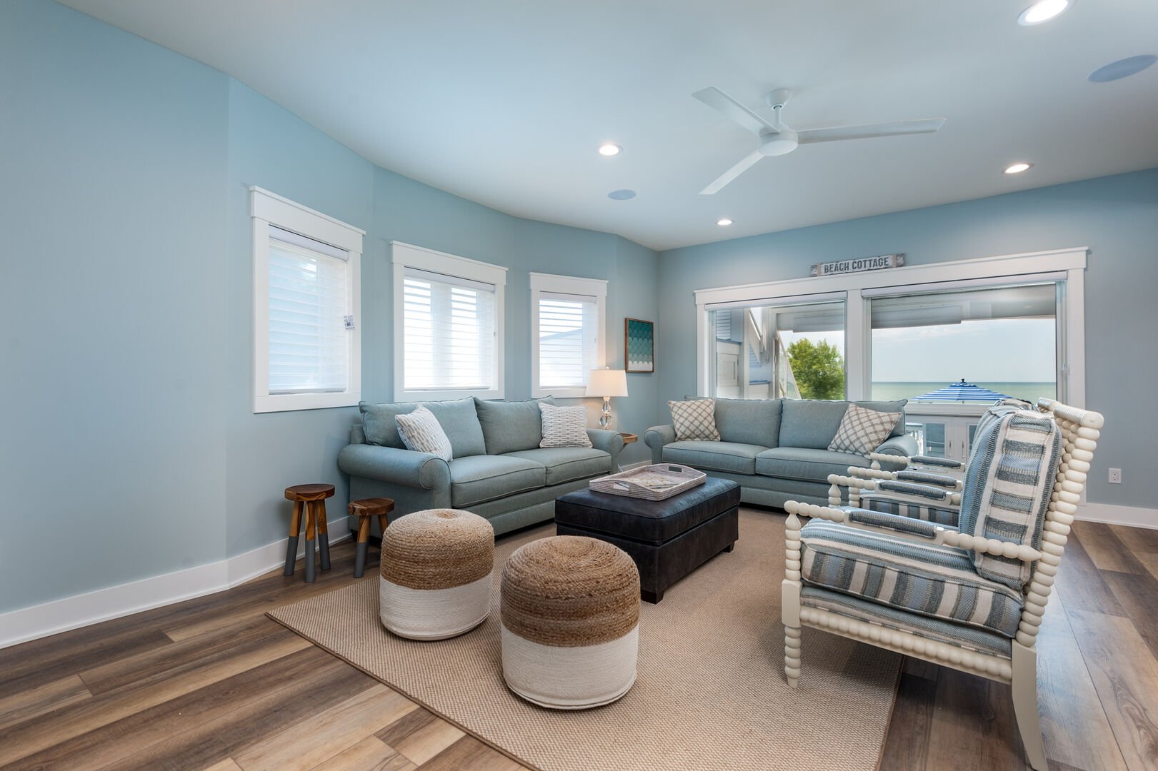 Living space in one of our Lake Michigan vacation rentals