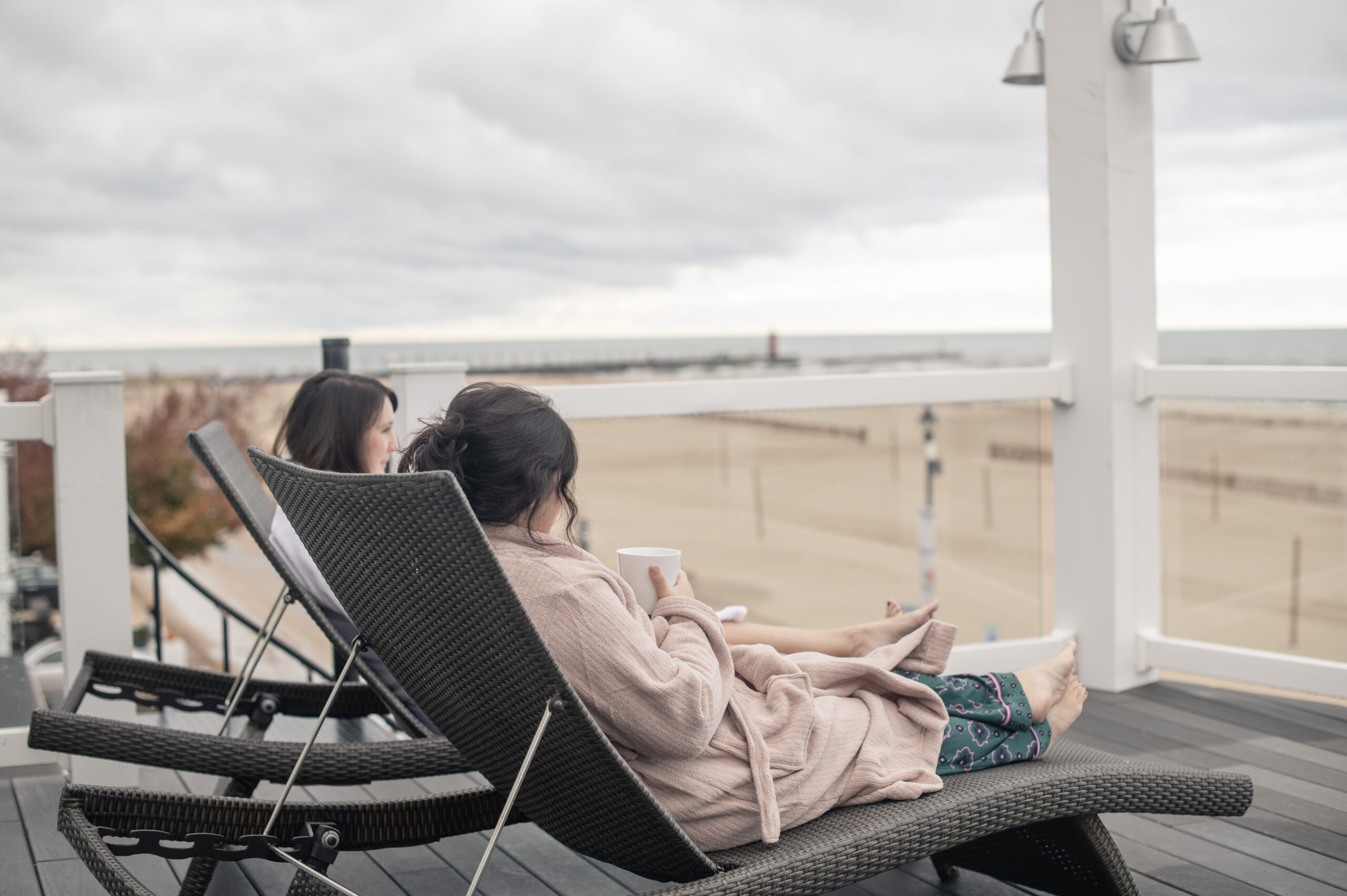 Beach with Wooden Fence near one of our South Haven Lake Michigan Vacation Rentals