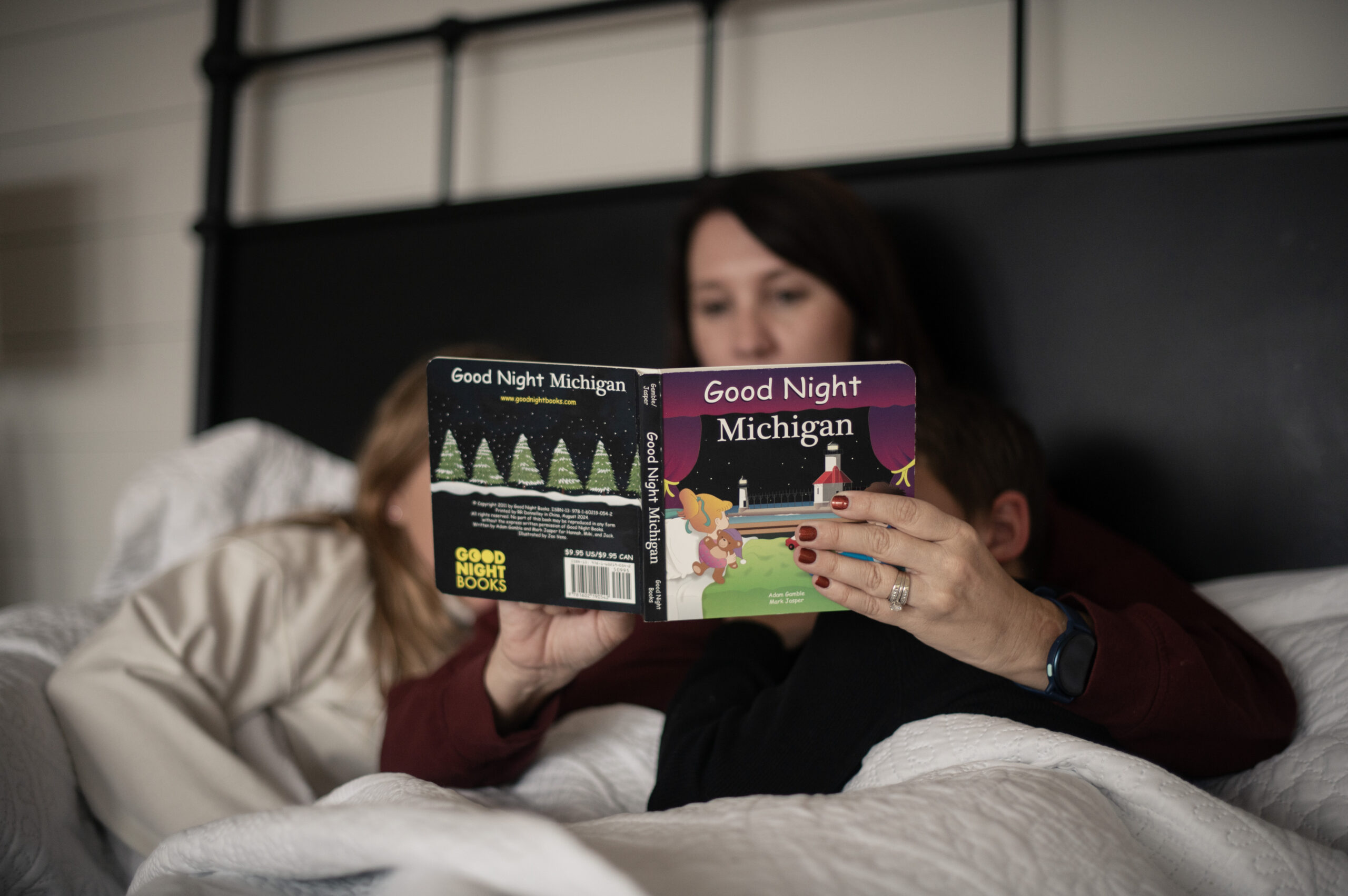 cozy reading in bed