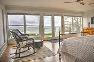 Lake Michigan view bedroom